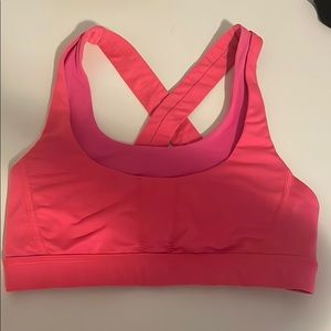 Hot pink lululemon sports bra, size 4